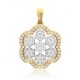 Beautifully Crafted Diamond Pendant Set with Matching Earrings in 18k gold with Certified Diamonds - PDD10101W, PDD10101WER
